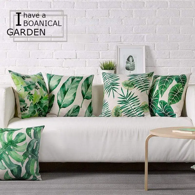 Housse de coussin motif cactus