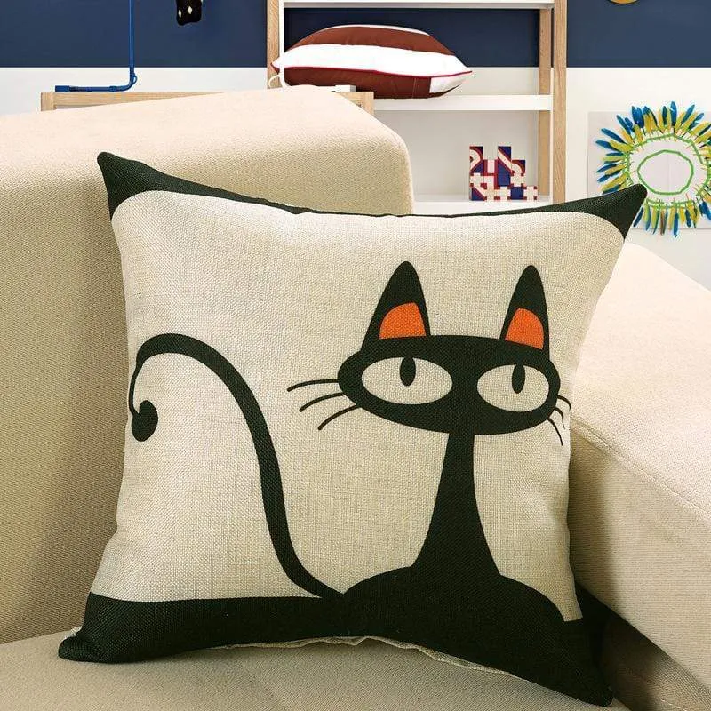 Housse de coussin de canapé imprimée CATOCAT