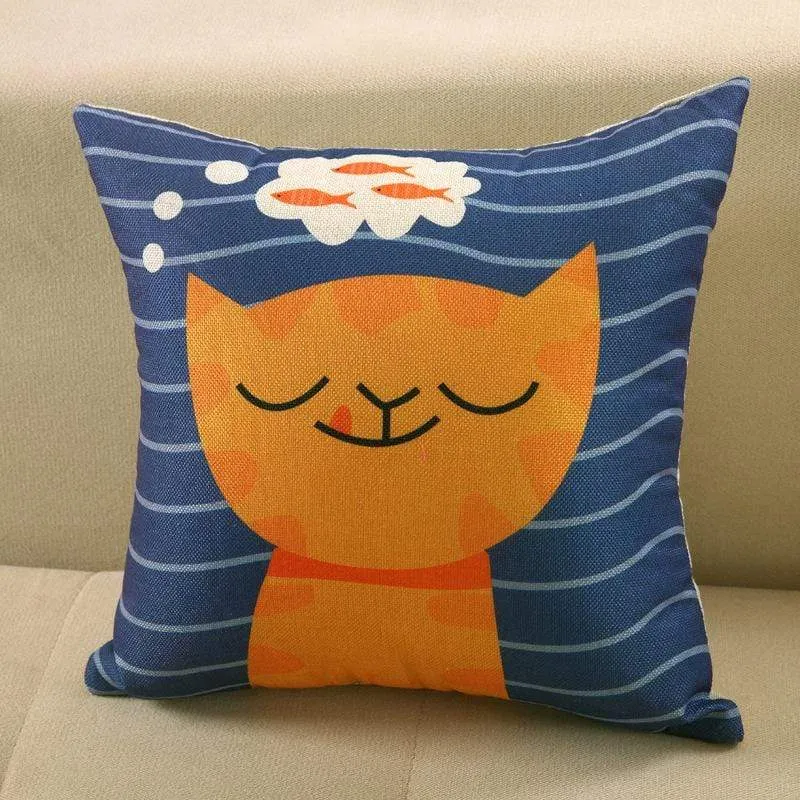 Housse de coussin de canapé imprimée CATOCAT