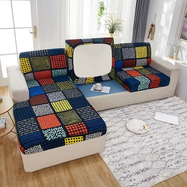 Housse pour coussin canapé d'angle imprimée BORKAS