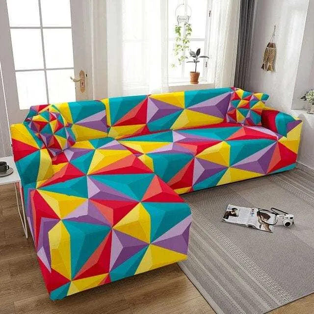 Housse pour canapé d'angle SOLAR - Protection imprimées pour mobilier