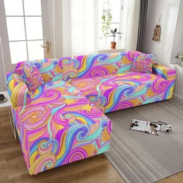 Housse pour canapé d'angle SOLAR - Protection imprimées pour mobilier