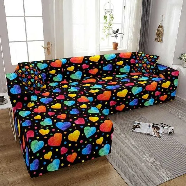 Housse pour canapé d'angle SOLAR - Protection imprimées pour mobilier