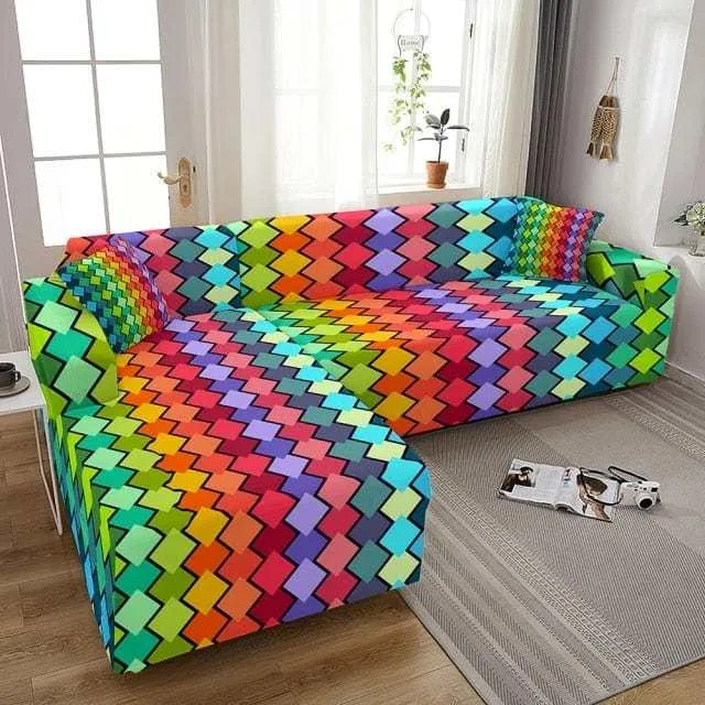 Housse pour canapé d'angle SOLAR - Protection imprimées pour mobilier