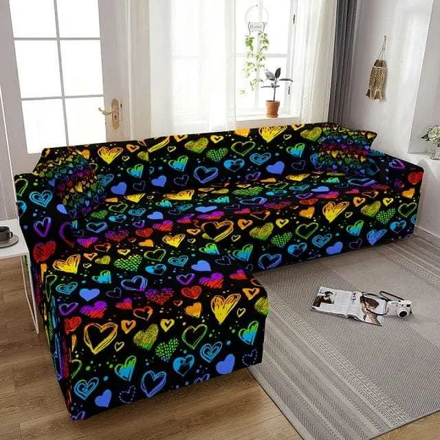 Housse pour canapé d'angle SOLAR - Protection imprimées pour mobilier
