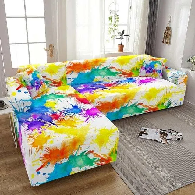 Housse pour canapé d'angle SOLAR - Protection imprimées pour mobilier