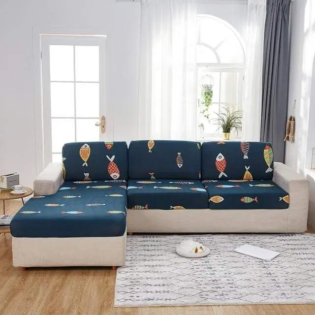 Housse coussin canapé imprimé SEATY