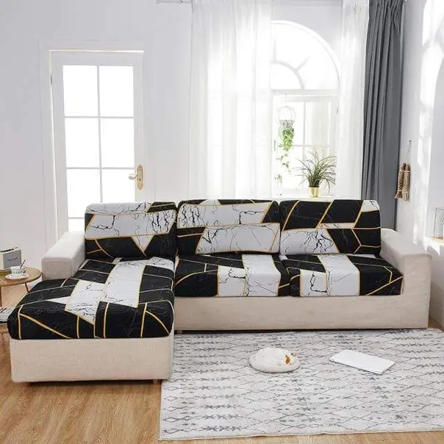 Housse coussin canapé imprimé SEATY