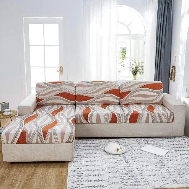 Housse coussin canapé imprimé SEATY