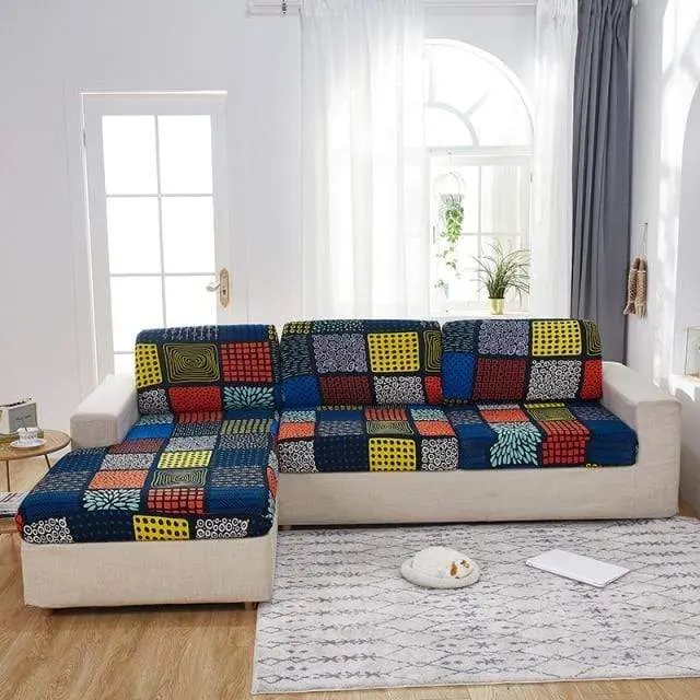 Housse coussin canapé imprimé SEATY