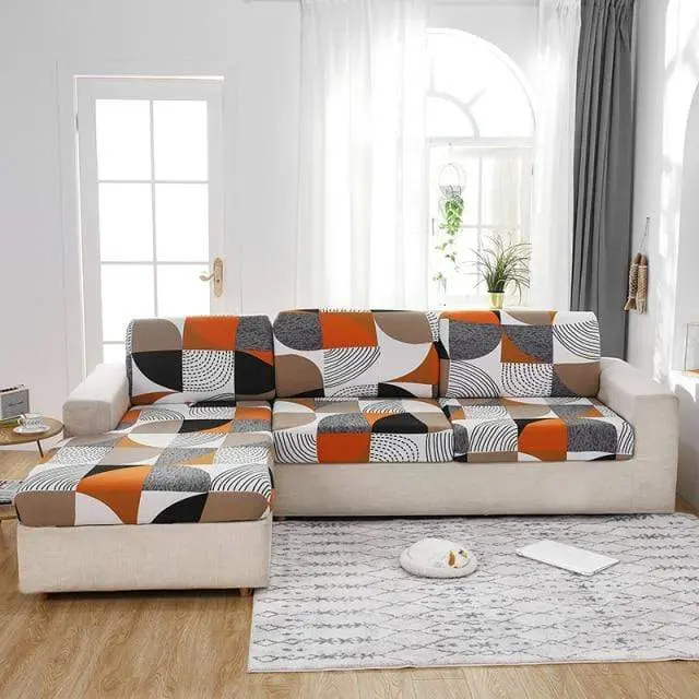 Housse coussin canapé imprimé SEATY
