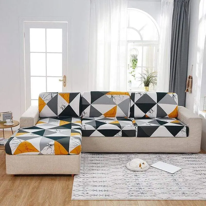 Housse coussin canapé imprimé SEATY
