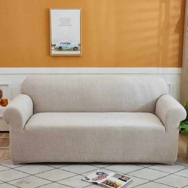 Housse de canapé CORY | Protection de couleur unie et à grande élasticité