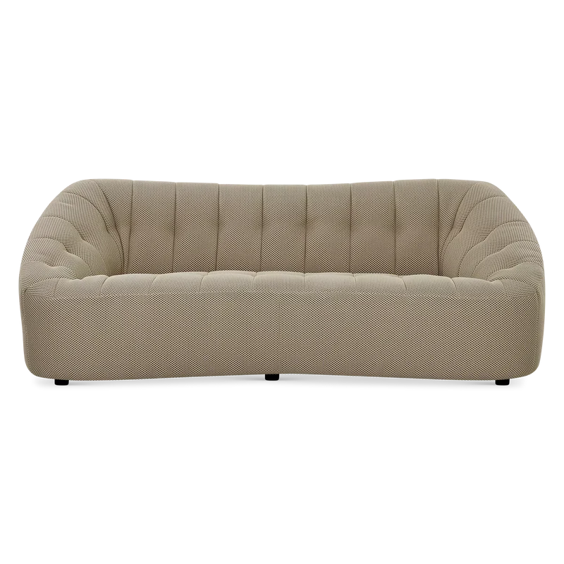 Armonia - Channel Tufted Fabric Sofa by Miki Ferrari