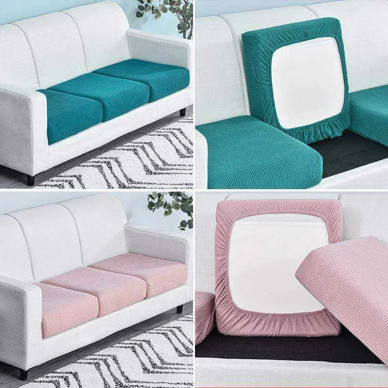 Housse de coussin, assise et dossier de canapé de couleur pure NOMAYOS