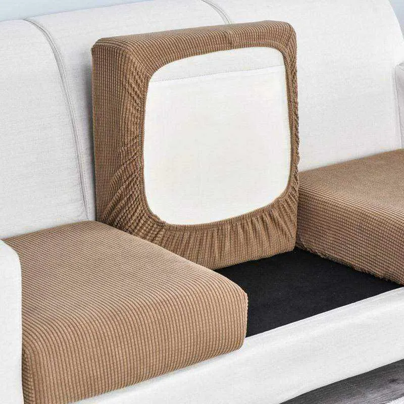 Housse de coussin, assise et dossier de canapé de couleur pure NOMAYOS