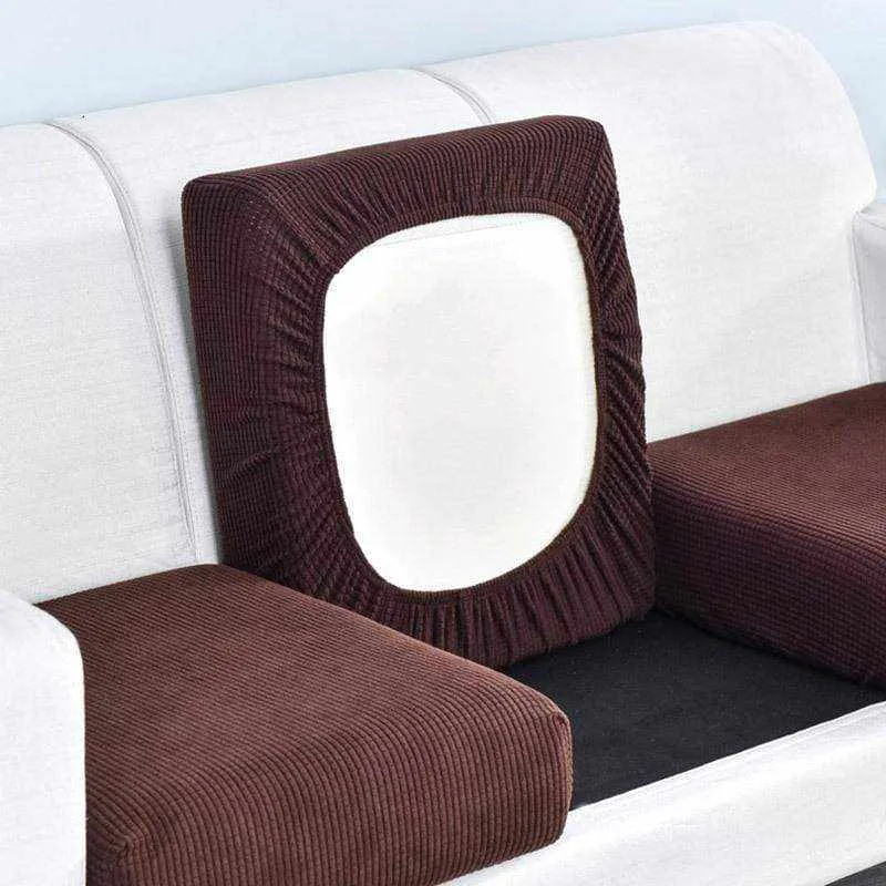 Housse de coussin, assise et dossier de canapé de couleur pure NOMAYOS
