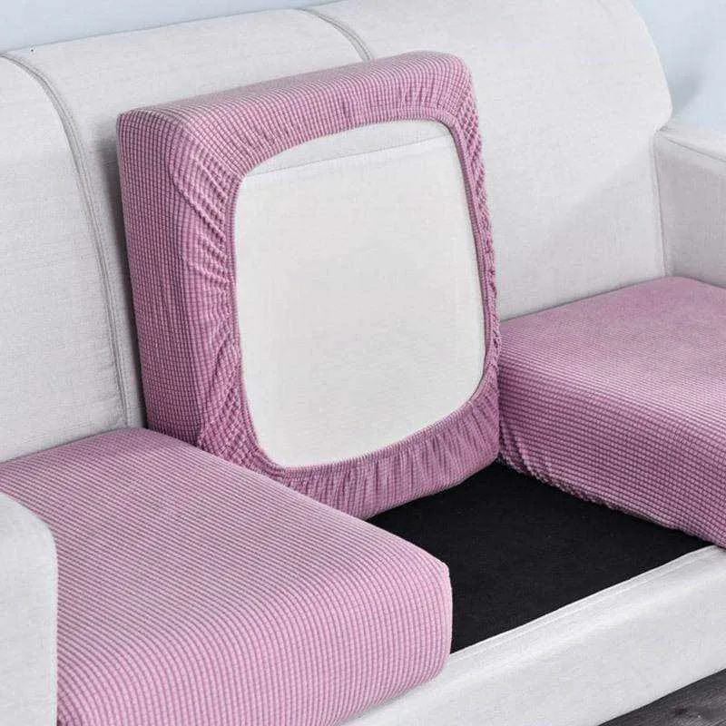 Housse de coussin, assise et dossier de canapé de couleur pure NOMAYOS