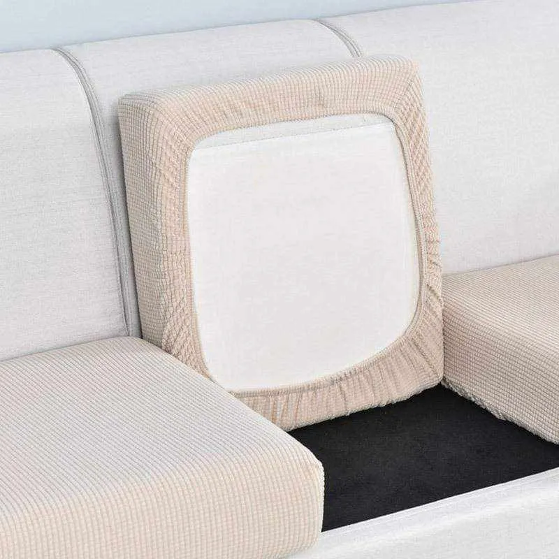 Housse de coussin, assise et dossier de canapé de couleur pure NOMAYOS