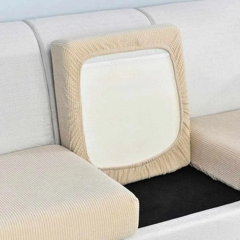 Housse de coussin, assise et dossier de canapé de couleur pure NOMAYOS