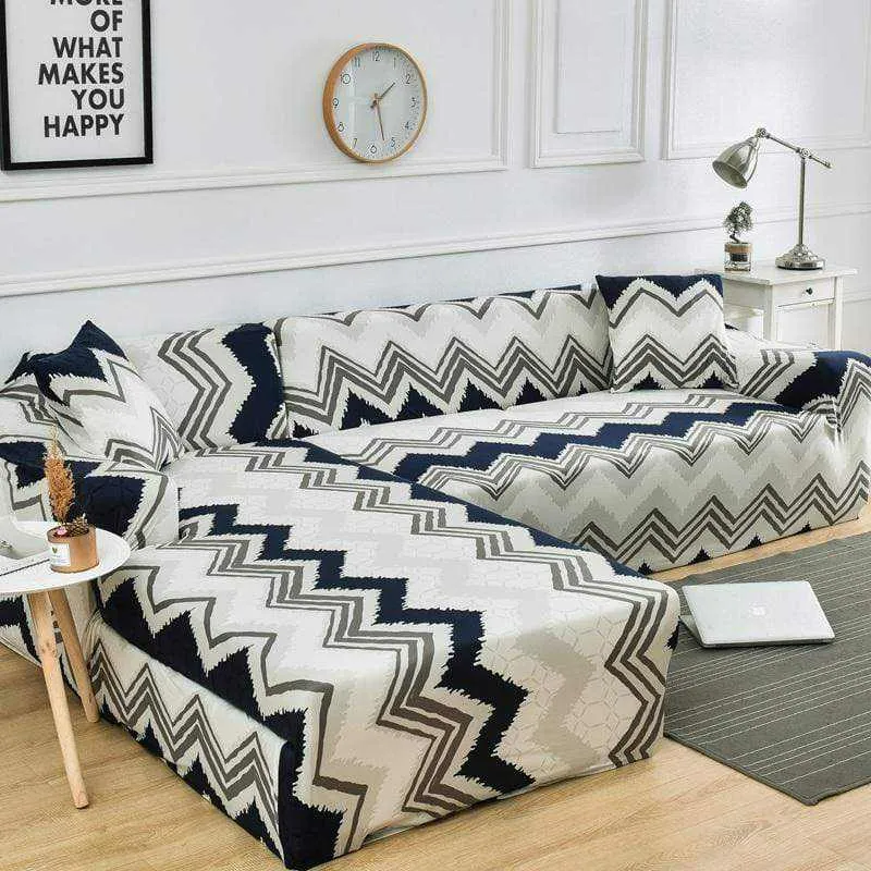 Housse de canapé d'angle élastique à couverture complète SOARISH