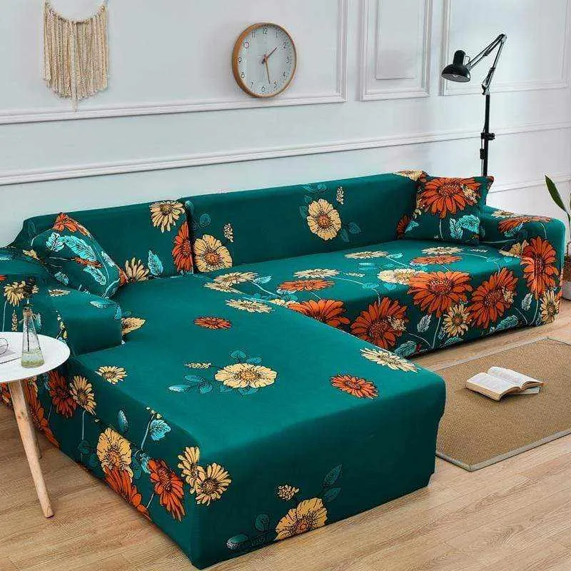 Housse de canapé d'angle élastique à couverture complète SOARISH