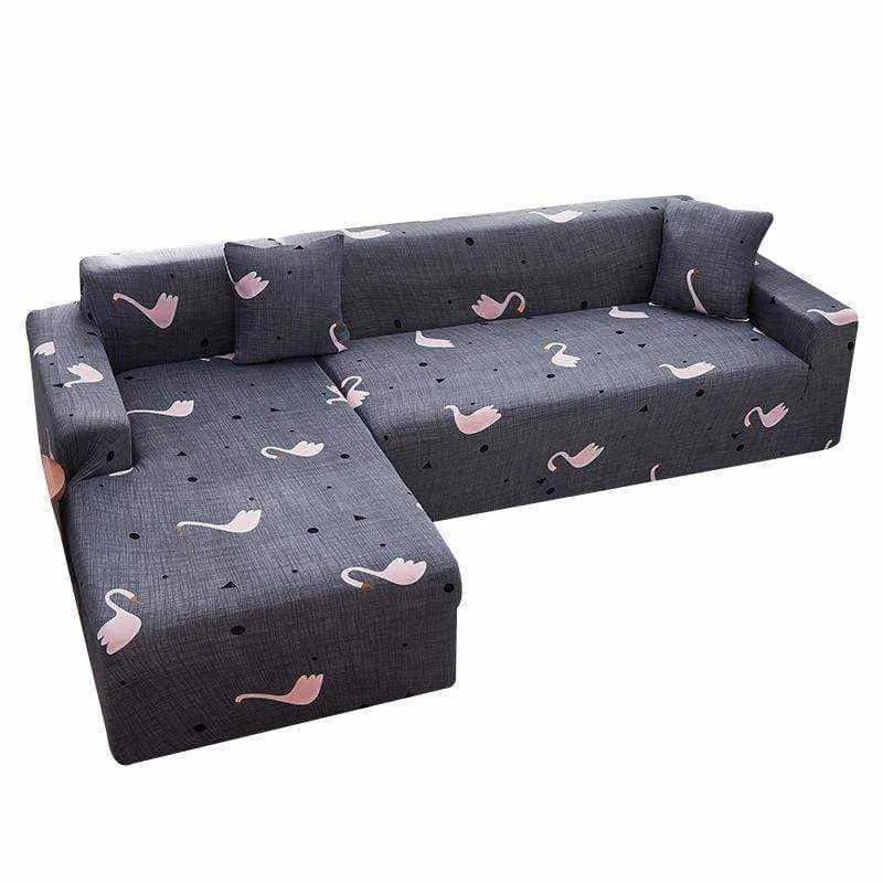 Housse canapé d'angle DAFLOWER