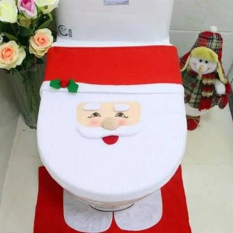 Housse de siège de toilette de Noël