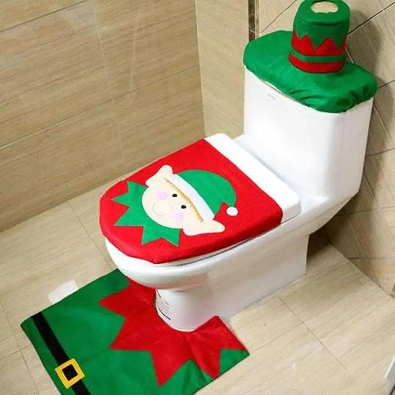 Housse de siège de toilette de Noël