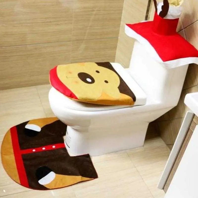 Housse de siège de toilette de Noël