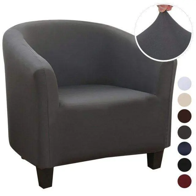 Housse fauteuil club cabriolet couleur unie ARMCHAIR