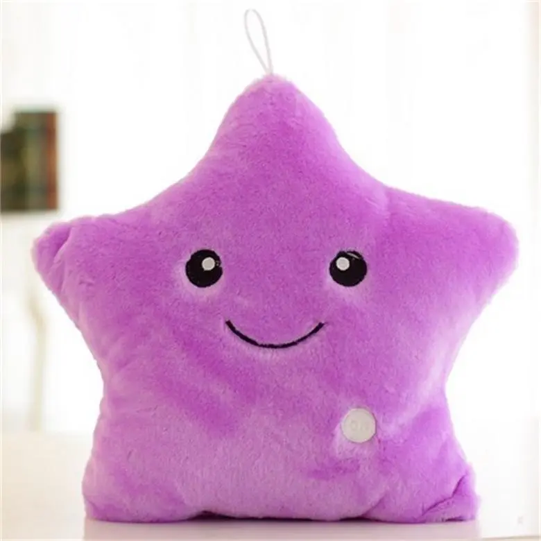 KYALO - Oreiller étoile en peluche brillant et lumineux