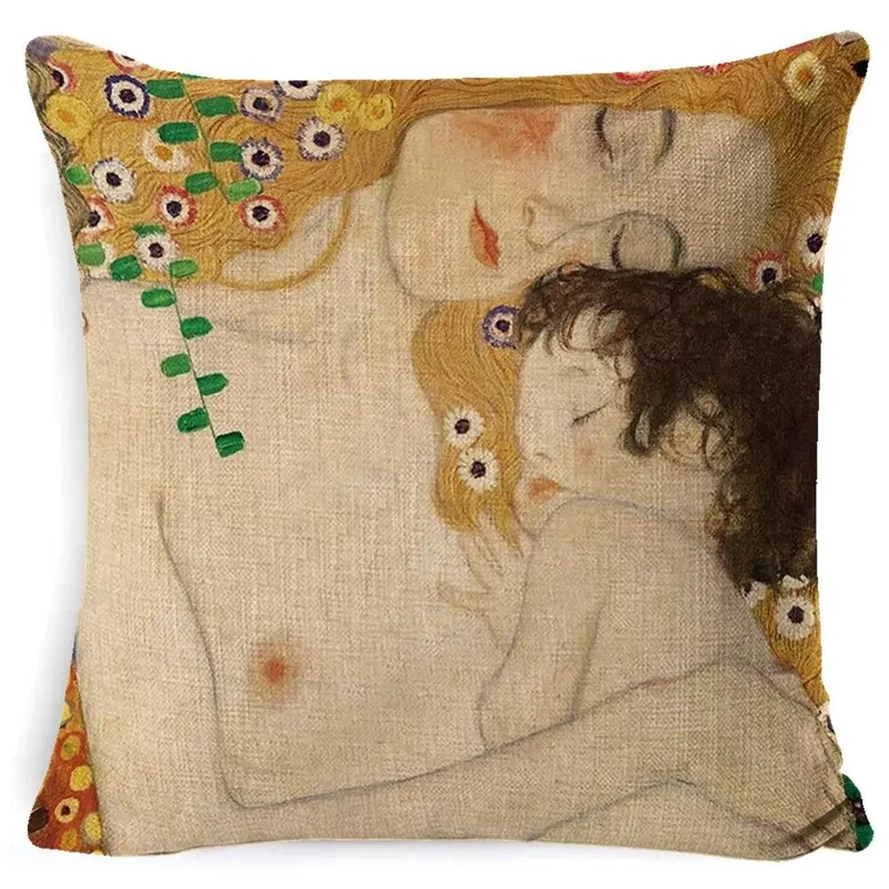 LOVEART - Coussin et taie d'oreiller motif peinture et dessin artistique