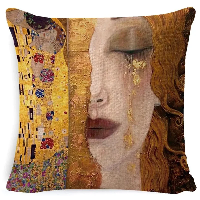 LOVEART - Coussin et taie d'oreiller motif peinture et dessin artistique