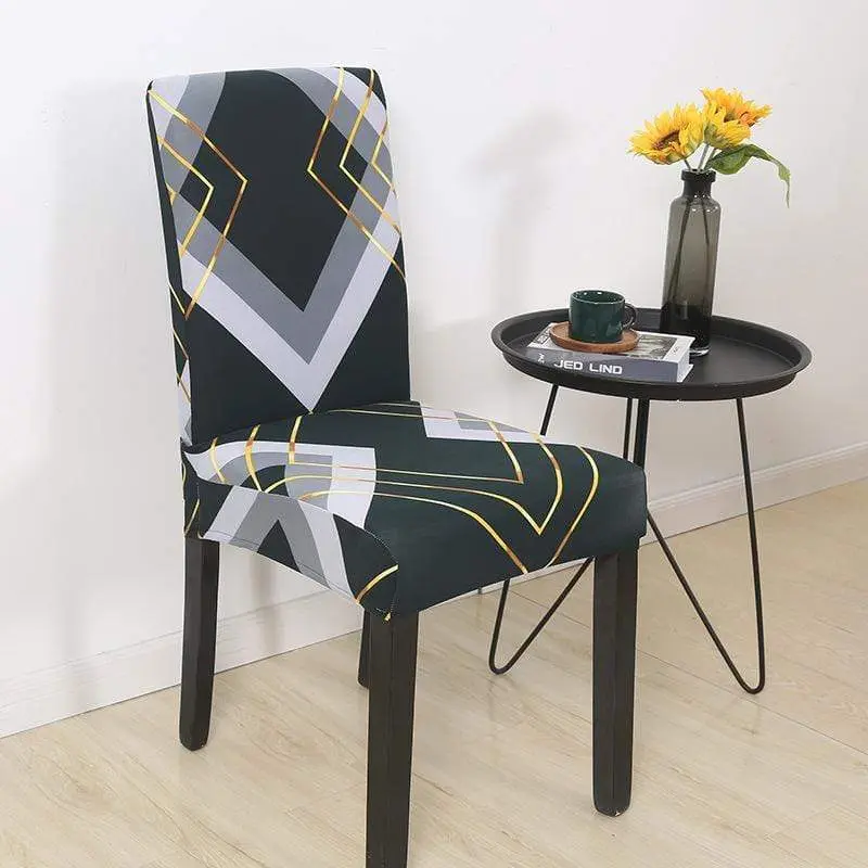 MYRANDA - Housse de chaise imprimée et élastique