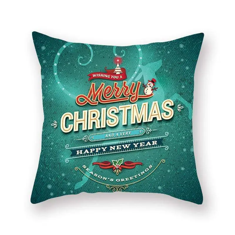 Taie d'oreiller coussin en peau de pêche de Noël