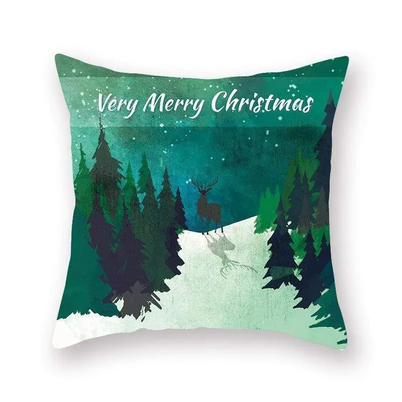 Taie d'oreiller coussin en peau de pêche de Noël