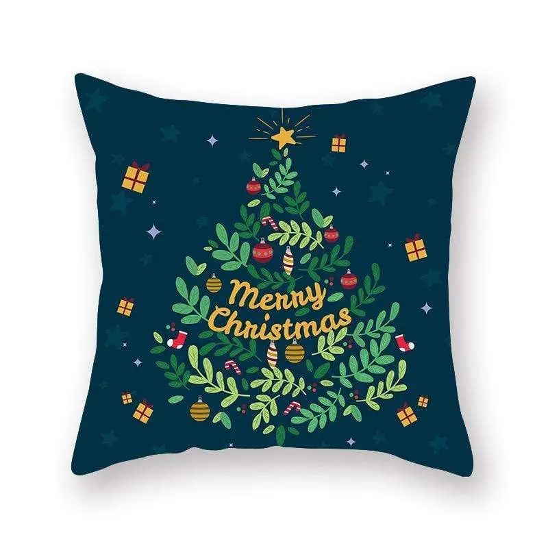Taie d'oreiller coussin en peau de pêche de Noël
