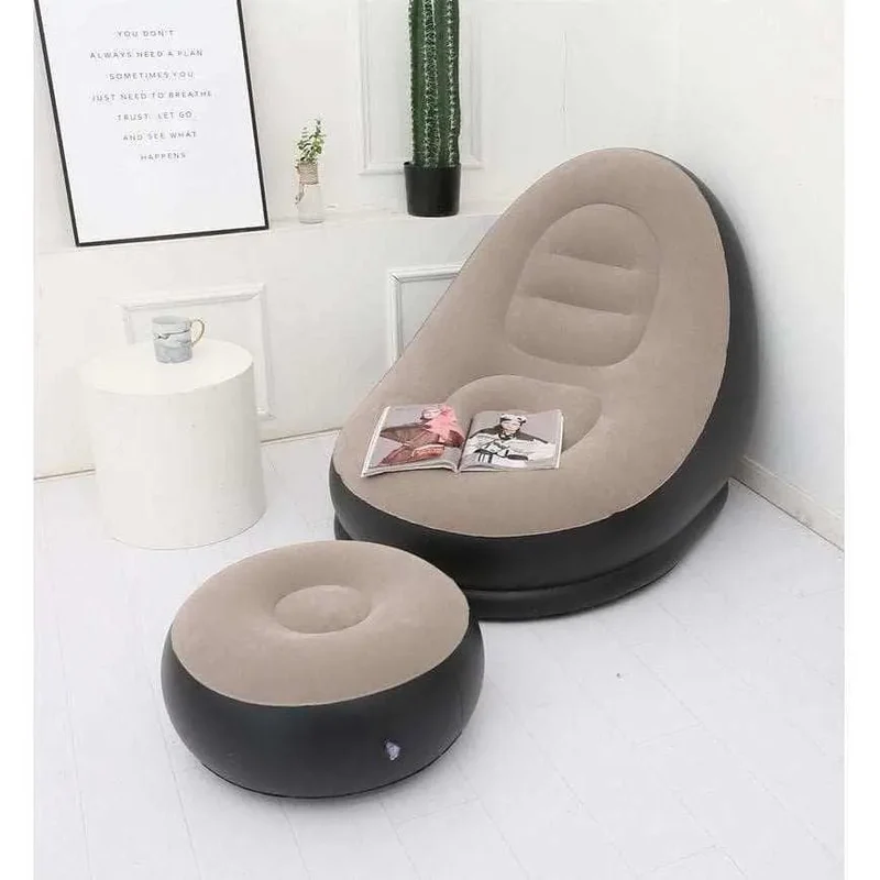 Canapé gonflable LAZYSOF, Fauteuil paresseux avec repose pied pliant gonflable