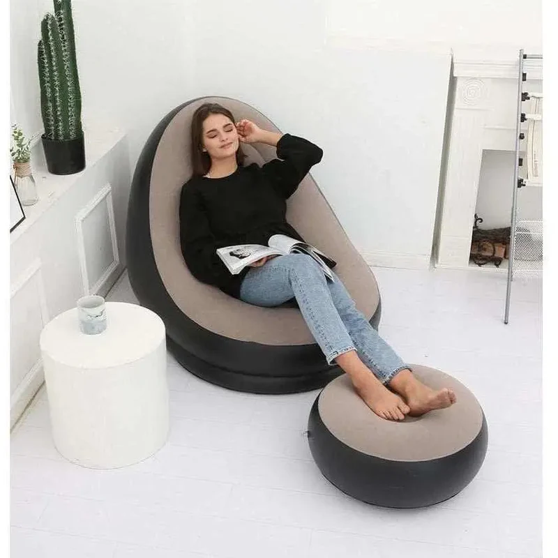 Canapé gonflable LAZYSOF, Fauteuil paresseux avec repose pied pliant gonflable