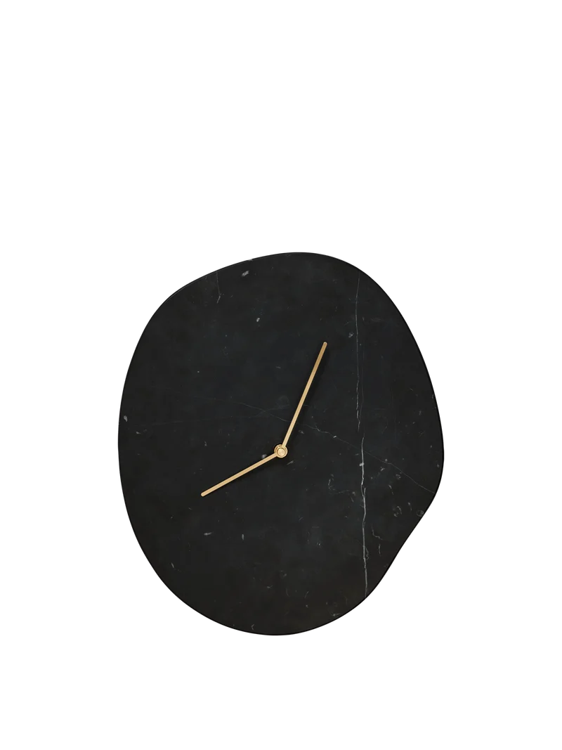 Melt Wall Clock - Black Marble