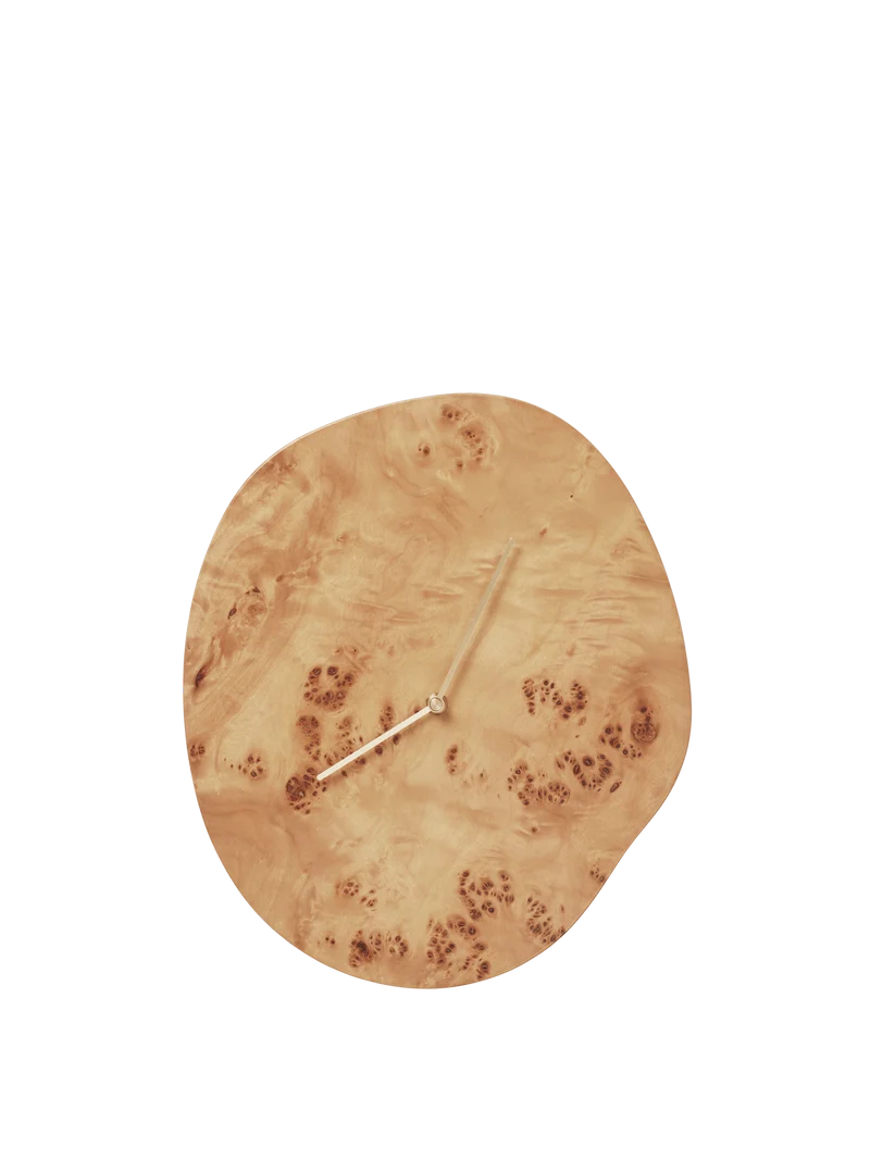 Melt Wall Clock - Natural Burl