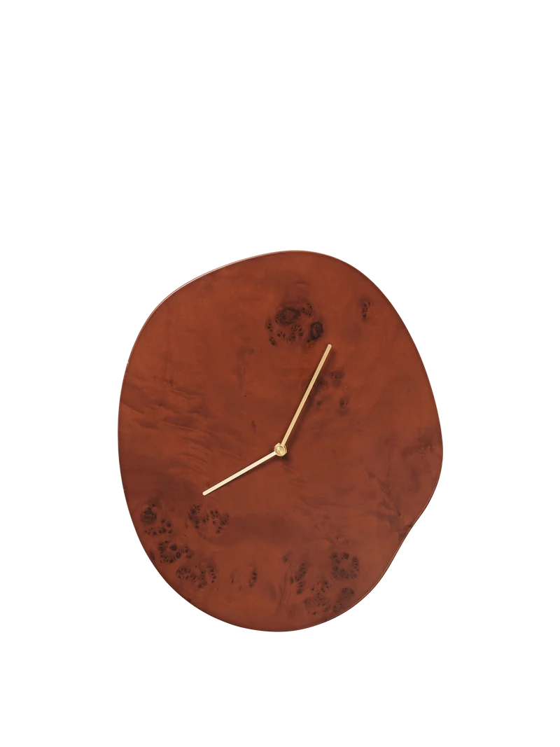 Melt Wall Clock - Dark Stained Burl