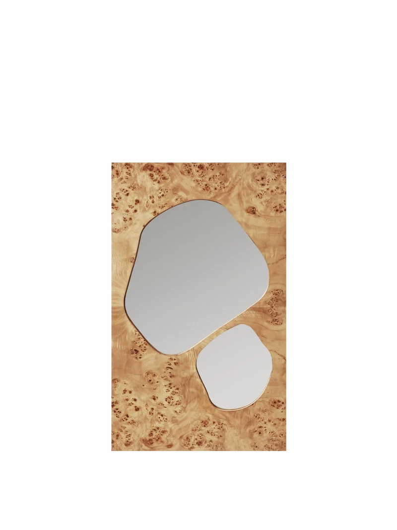 Folia Mirror - Medium - Natural Burl