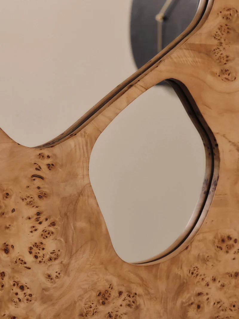 Folia Mirror - Medium - Natural Burl