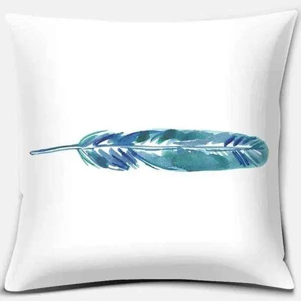 BLEU CANARD - Housse de coussin décorative couleur bleu canard
