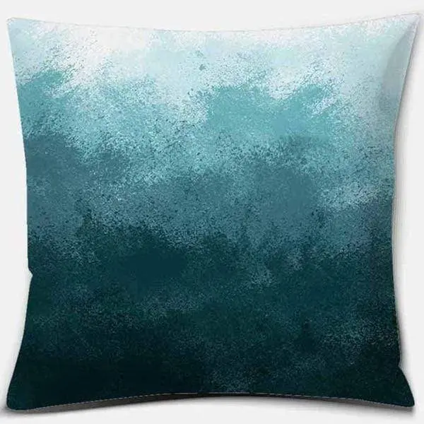 BLEU CANARD - Housse de coussin décorative couleur bleu canard
