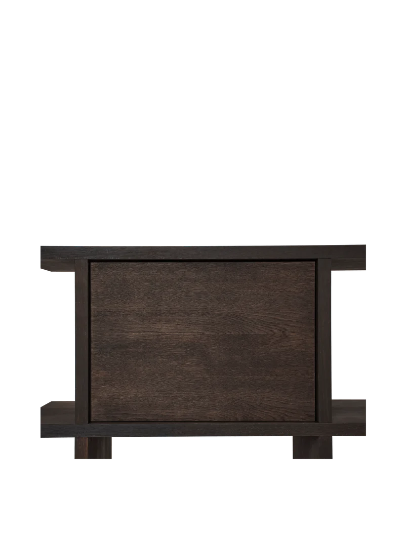 Kona Bookcase Cabinet Insert - Dark Stained Oak