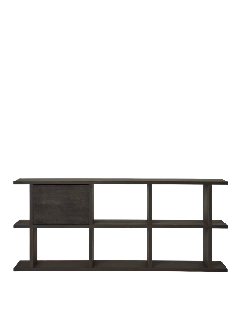 Kona Bookcase Cabinet Insert - Dark Stained Oak