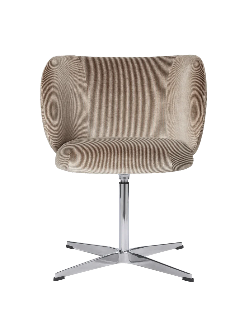 Rico Dining Chair - Swivel - Devoré Velvet - Flint Grey